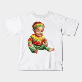 Watercolor Juneteenth Baby Boy Kids T-Shirt